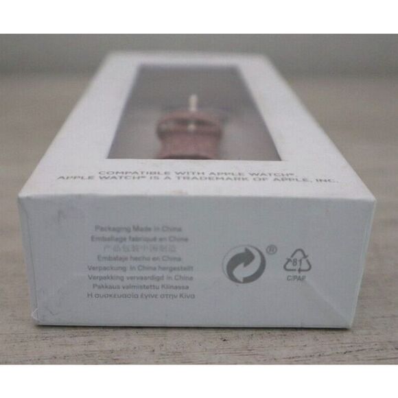 Michael Kors MKS8000 Blush Pink Micro Logo PVC 38/40mm Band for Apple Watch - Picture 5 of 7